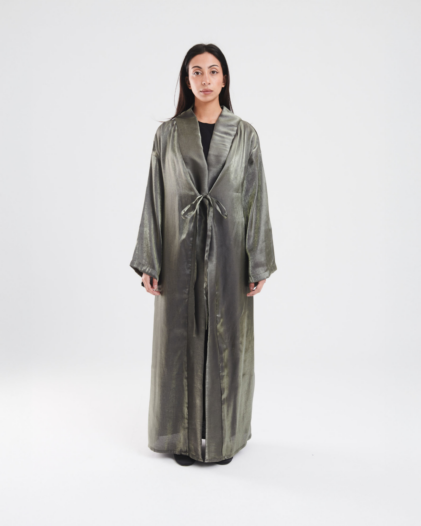 Long reimagined kimono in green