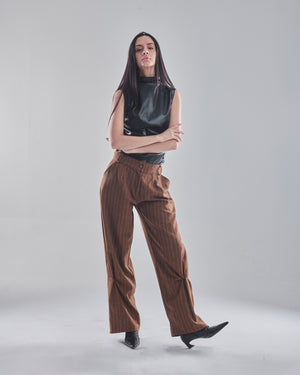 Knot pants in brown