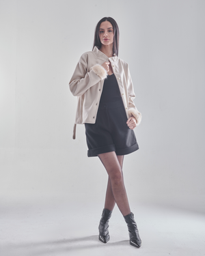 Plume jacket in beige