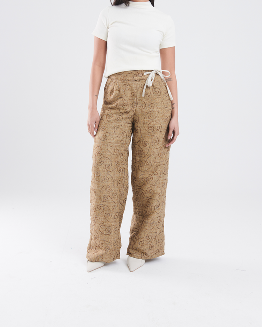 Textured pants in brown