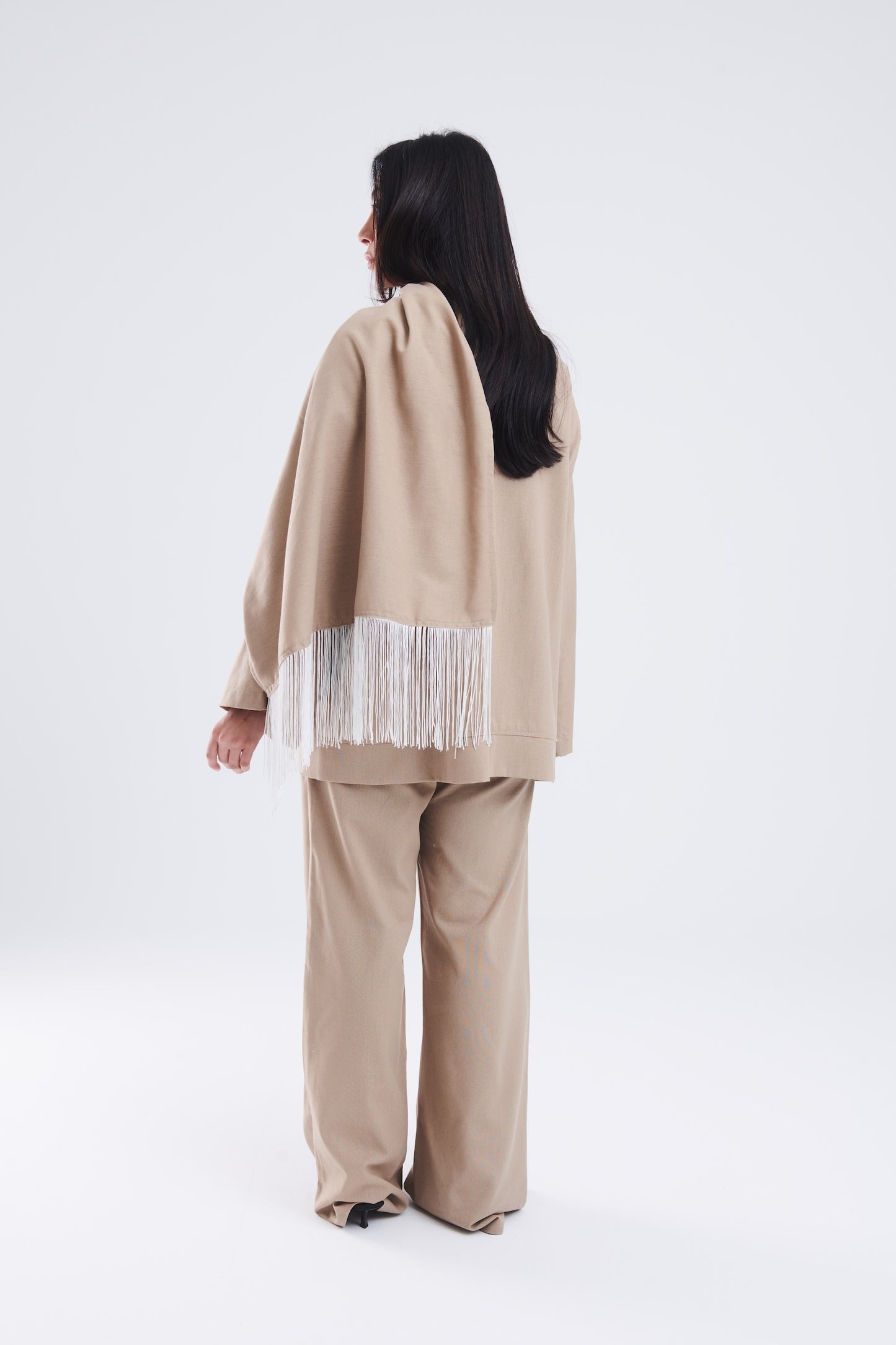 The Shawl kimono in beige