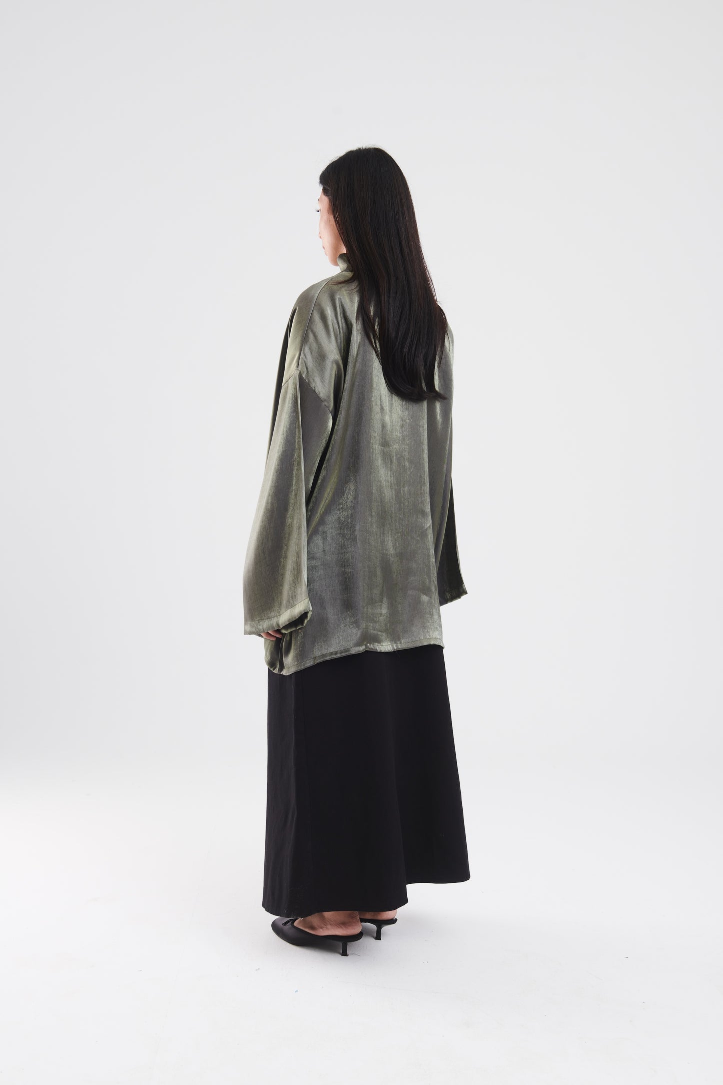 Reimagined kimono in green