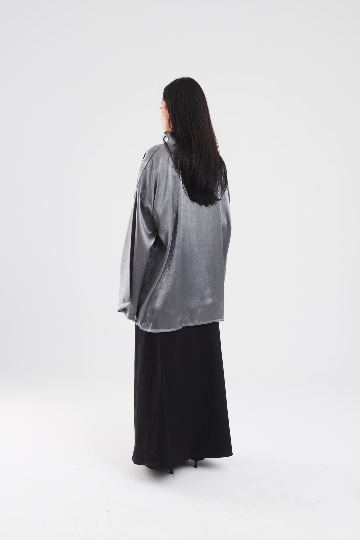 Reimagined kimono in grey