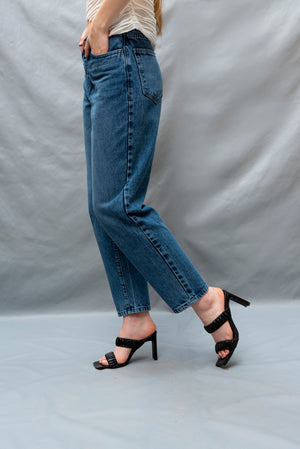 Boyfriend jeans in dark blue