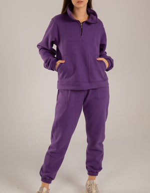 Snug set in purple (Sweatshirt + Bottom)